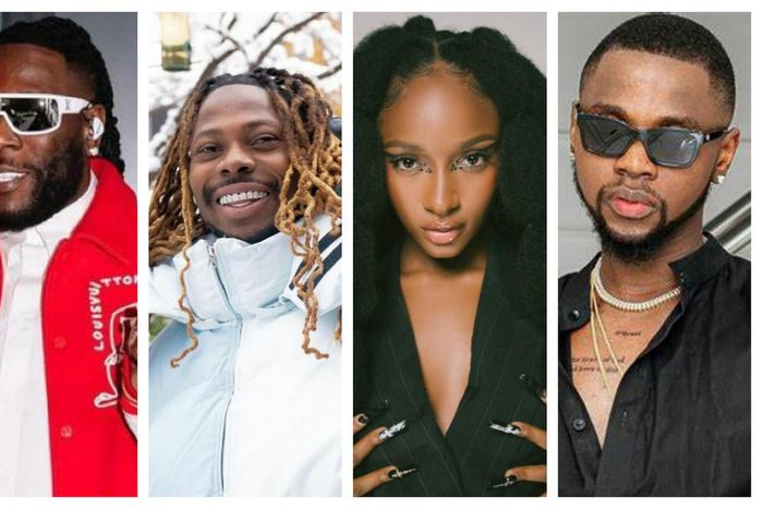 Burna Boy, Asake, Ayra Starr, Kizz Daniel