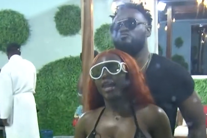 Pere and Mercy steal the spotlight at the last Thursday pool party on BBNaija All Stars. [Twitter/BBNaija]