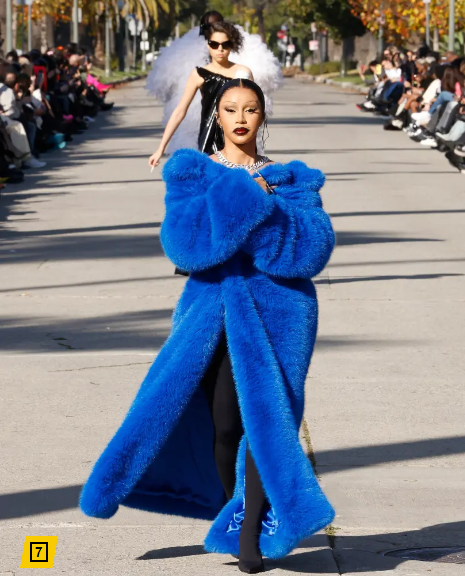 Cardi B walking the Balenciaga’s fall 2024 show  runway in Los Angeles [Pagesix]