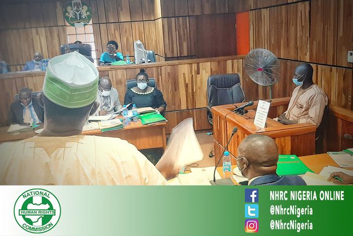 National Human Rights Commission's panel sitting in Abuja. [Twitter/]
