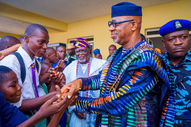 Governor Dapo Abiodun stresses importance of education during lunch of ICT centre.