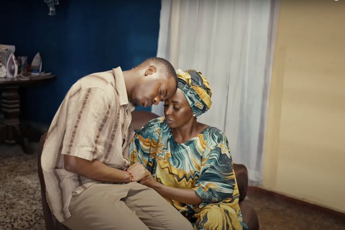 Kate Henshaw & Enioluwa Adeoluwa play mother and son in 'A Mother's Love' [Screenshot from 'A Mother's Love']