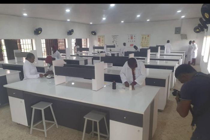 Okowa commends MTN over remodeled science laboratories in Delta.