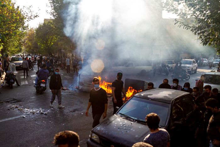 In this photo taken by an individual not employed by the Associated Press and obtained by the AP outside Iran, Iranians protests the death of 22-year-old Mahsa Amini.AP Photo/Middle East Images, File