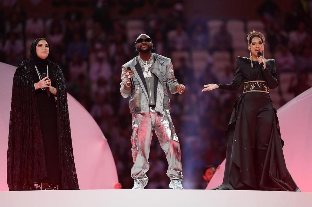 Davido on the World Cup stage [Instagram/davido]