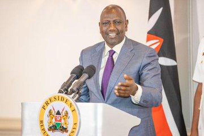 President William Ruto speaking during a press briefing on September 28, 2022