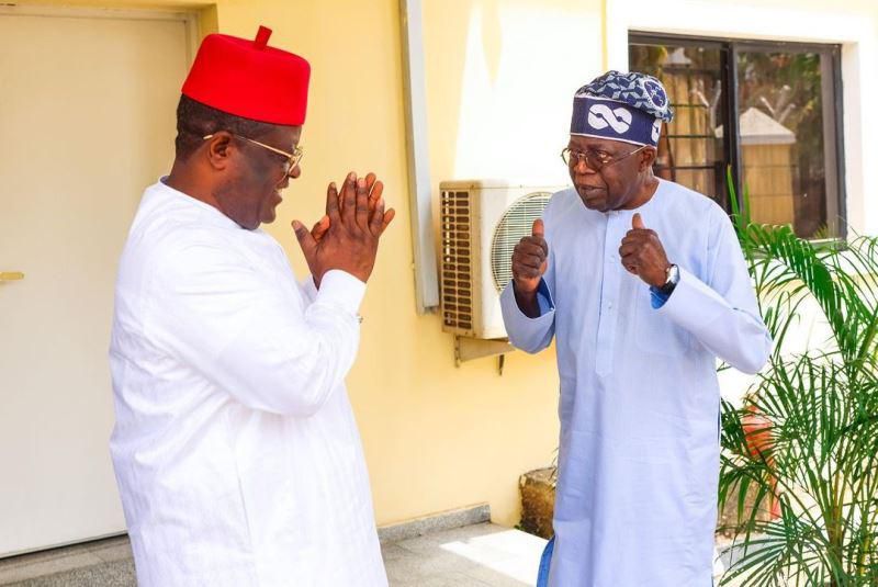 Sen. David Umahi and Bola Tinubu (Credit: Daily Post Nigeria)