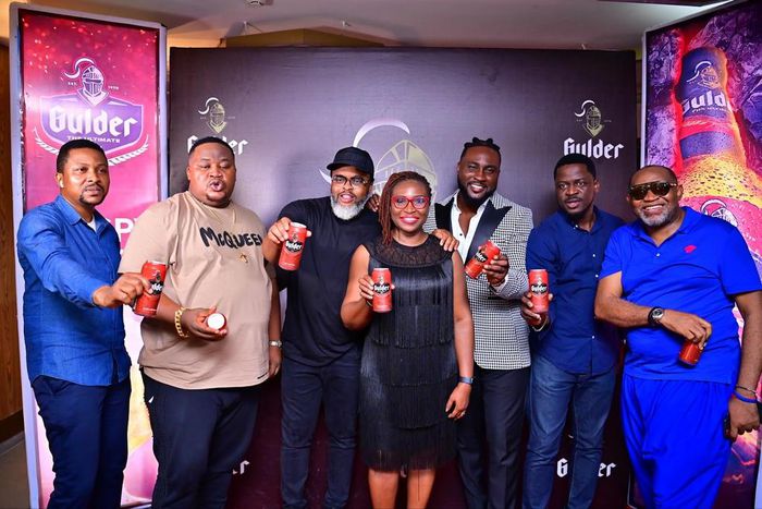 Brand Manager, Gulder, Nigerian Breweries Plc, Chima Dim; Gulder Brand Ambassador, Pascal Chibuike Okechukwu (Cubana Chief Priest); Gulder Brand Ambassador, Larry Ndianefo (Larry Gaaga); Portfolio Manager, Flavoured, Non-Lager & Craft, Nigerian Breweri...