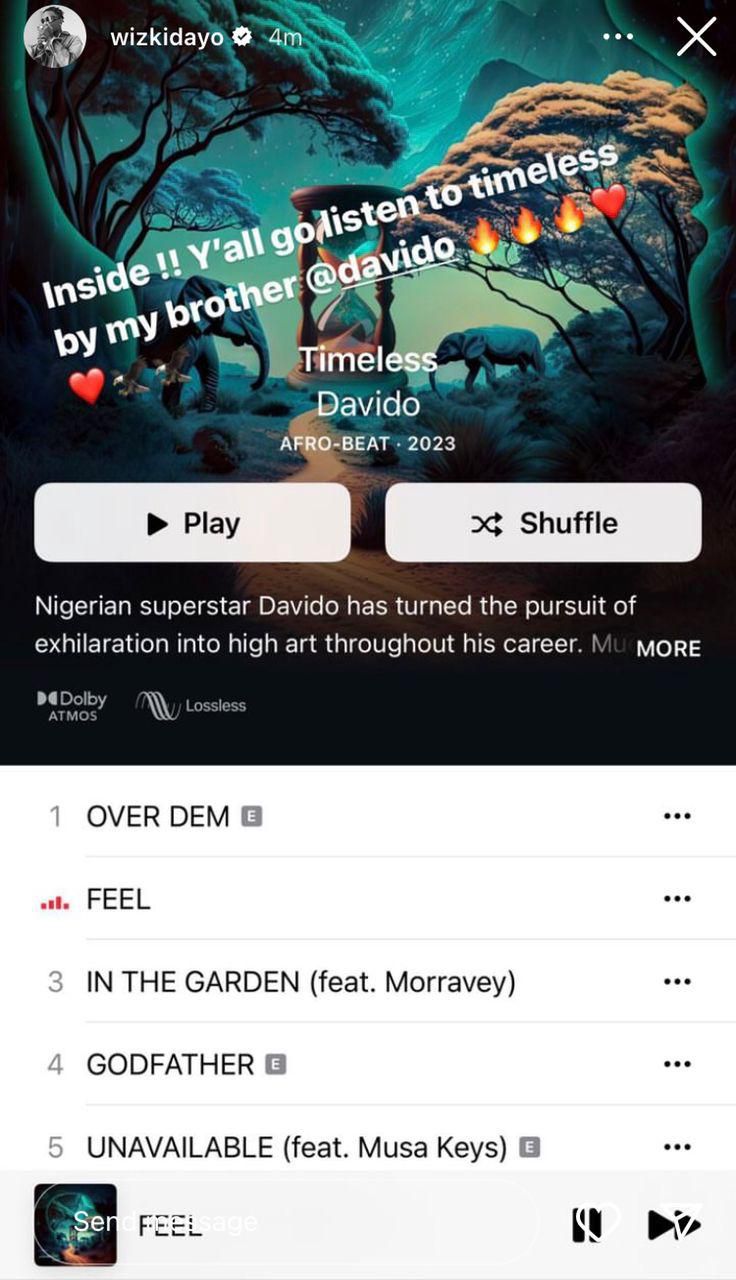 Wizkid's post