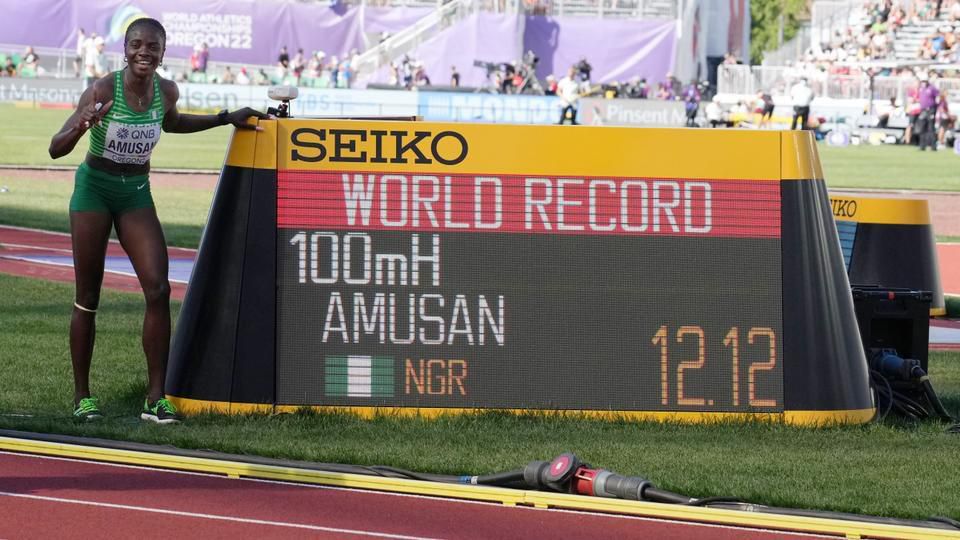 Tobi Amusan broke the world record in the 100mH at the World Atheltics Championships in Oregon