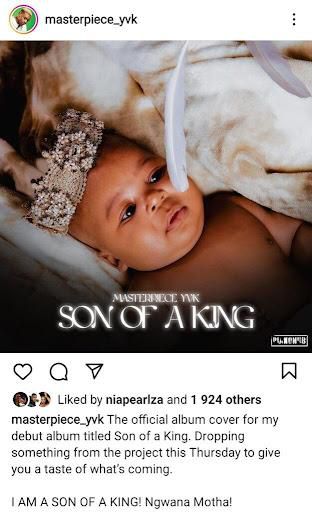 Masterpiece YVK 'Son of a King' album cover & tracklist