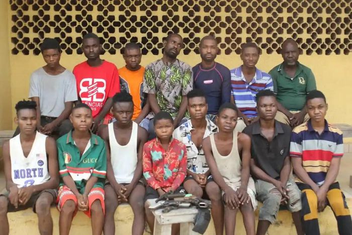 The police paraded them alongside other suspected criminals [Linda Ikeji Blog]