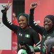 Nigerian sportswomen have made the country proud in recent years. Here's Seun Adigun (right) and Akuoma Omeoga in 2018. [MOHD RASFAN -AFP -GETTY IMAGES]