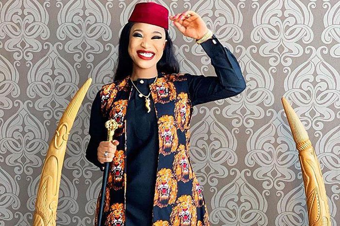 Tonto Dikeh wearing an Isi-Agu [nairaland]