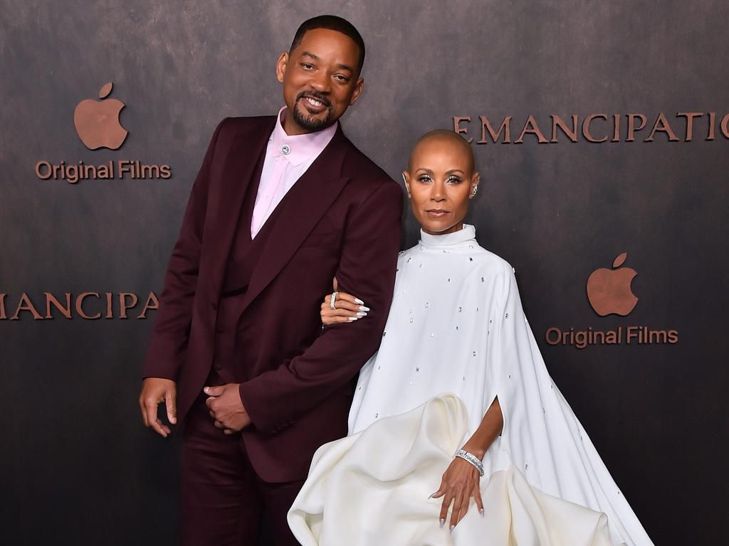 Will Smith, left, and Jada Pinkett Smith arrive at the premiere of "Emancipation," Wednesday, Nov. 30, 2022, at the Regency Village Theatre in Los Angeles.Jordan Strauss/Invision/AP