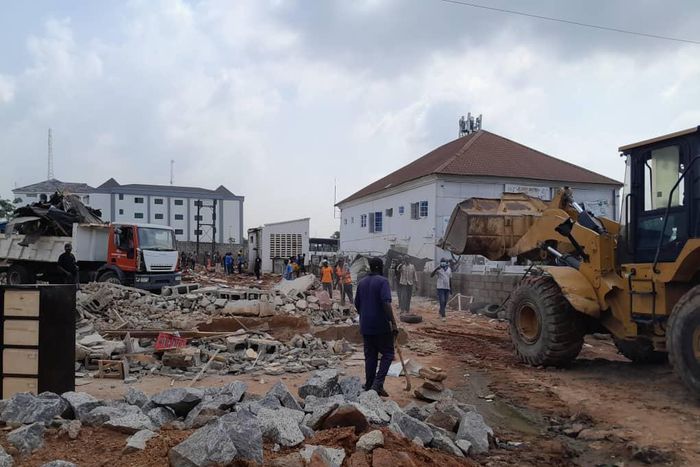 Scene of the demolished market at Mabushi in Abuja on Wednesday.. [NAN]
