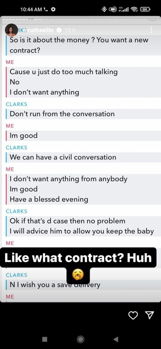 Anita Browns Alleged conversation with Davido's cousin; Clarks