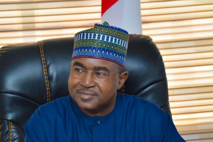 Mark Hove with the Chairman, National Drug Law Enforcement Agency, NDLEA, Brig. Gen. Buba Marwa (rtd). [Twitter:NDLEA]