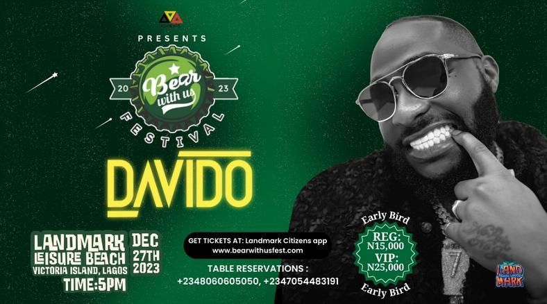 Afrobeat sensation, Davido to headline BWUFEST 2 on December 27, 2023
