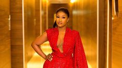 Tacha dazzles guests as she joined ex-BBNaija housemate, Venita and producer, TY Mix to present an award at the 2019 Headies. [Instagram/symply_tacha]