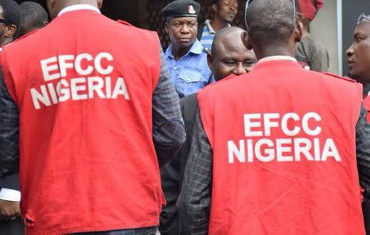 A file photo of EFCC officials. [Punch]