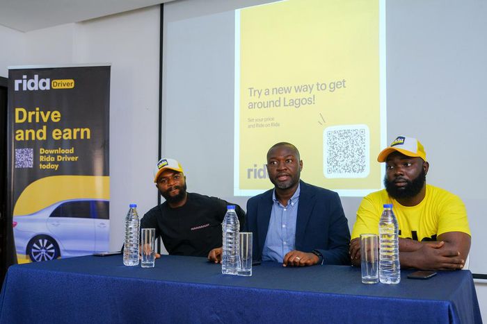 From left: Similoluwa Adewole, Head of Business Development, Rida; Osi Oguah, Managing Director, Rida; Tosin Williams, City Lead, Lagos, Rida [Rida]