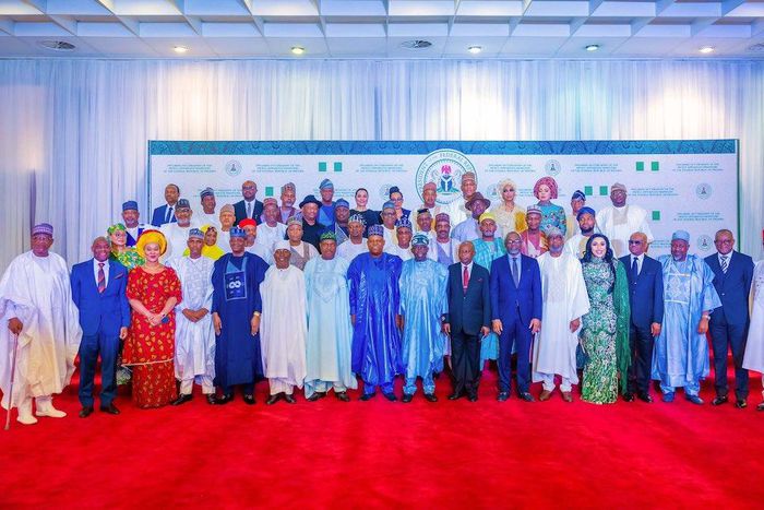 President Bola Ahmed Tinubu and his ministers. [Premium Times]