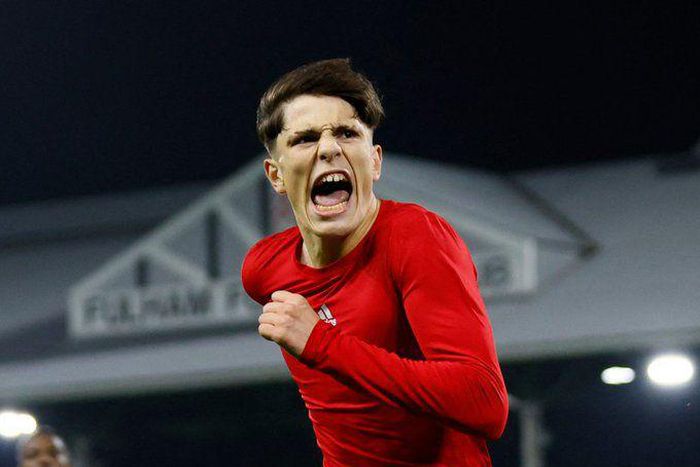 Alejandro Garnacho after scoring the winning goal for Manchester United against Fulham