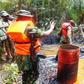Nigerian military at an illegal refinery