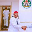 L-R: Gov. Hope Uzodimma and Minister of Works, Chief Dave Umahi when Umahi paid a working visit to the Imo State Governor at Government House Owerri on Friday. [NAN]