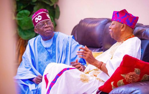 President Bola Ahmed Tinubu during his visit to Ijebu-Ode, Ogun State. [Presidency]
