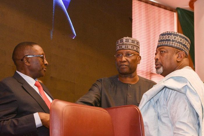 L-R: The National Security Adviser(NSA), retired Maj.-Gen. Babagana Monguno in Abuja. [NAN]