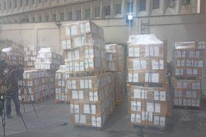 INEC’s sensitive materials received from CBN on Wednesday for Saturday’s Governorship and House of Assembly elections in Lagos.