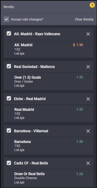Bet9ja offers odds on La Liga midweek games