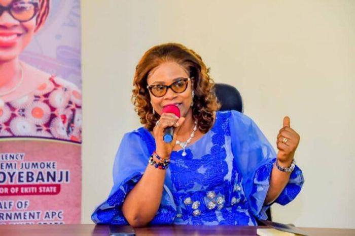Wife of Ekiti State Governor, Dr Olayemi Oyebanji. [Leadership]