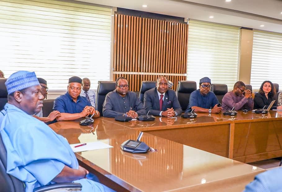 SGF, George Akume, receives in audience members of The Global Fund to Fight Aids, Tuberculosis and Malaria and Country Coordinating Mechanism (CCM) in his office on Thursday, 15th June, 2023. [Presidency]