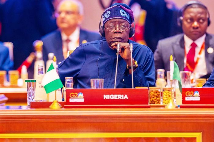 President Bola Tinubu at the G-20 Summit. [Presidency]