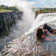 Lee Litumbe and friends at Devil's Pool in Zambia [Spirited Pursuit]