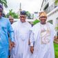 L-R: Lagos State governor, Babajide Sanwo-Olu, Senator Godswill Akpabio, and Senator Adeola Solomon [NAN]