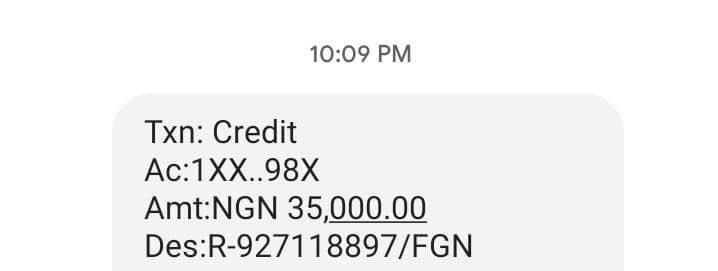 Here are screenshots of bank alerts received by two of the civil servants [PN]