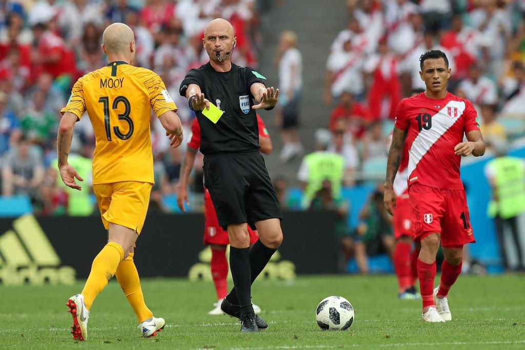 Aaron Mooy in Australia's World Cup qualification play off vs Peru
