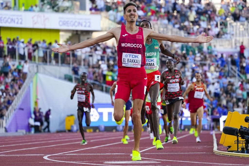 El Bakkali at the 2022 World Championships in Oregon
