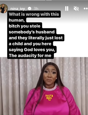Nina Ivy criticises Judy [Instagram/Nina_ivy]