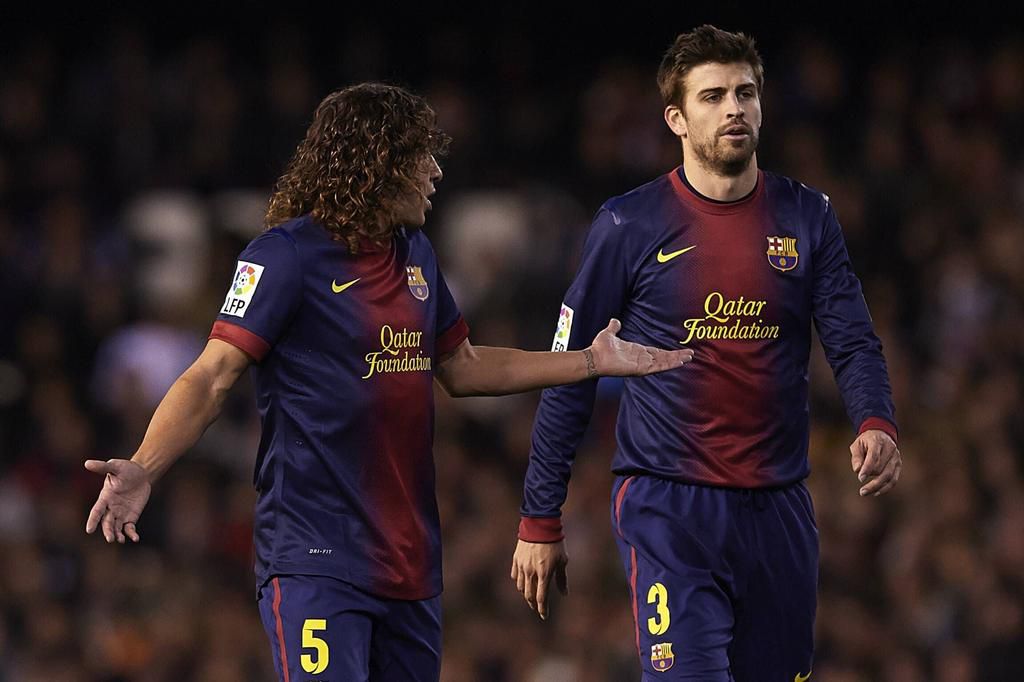Puyol and Pique formed a formidable partnership at the back at Barcelona.