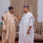 President of the Senate, Godswill Akpabio visits APC National Chairman, Senator Abdullahi Adamu. [Facebook:GodwillObotAkpabio]