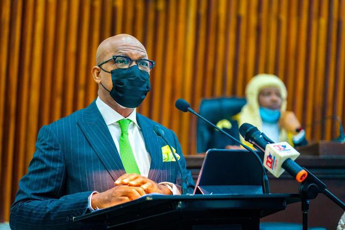 Governor Dapo Abiodun presents N339bn 2021 budget proposal to Ogun Assembly. [Twitter/@dabiodunMFR]
