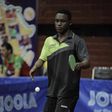 Taiwo Mati in action during ITTF Africa Open