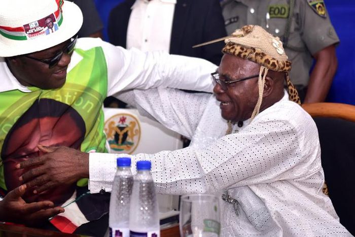 Ben Ayade and HRM Dr Ntui Atue Oru Ojong,