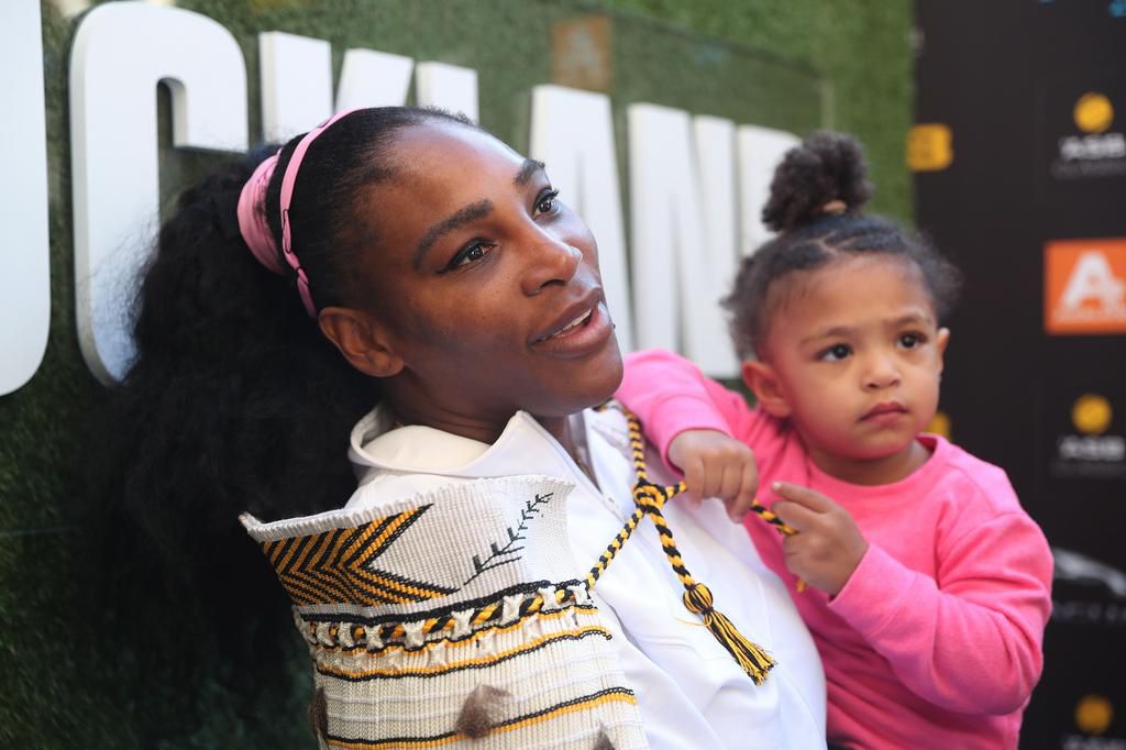 Serena Williams and her daughter, Olympia.MICHAEL BRADLEY/AFP via Getty Images