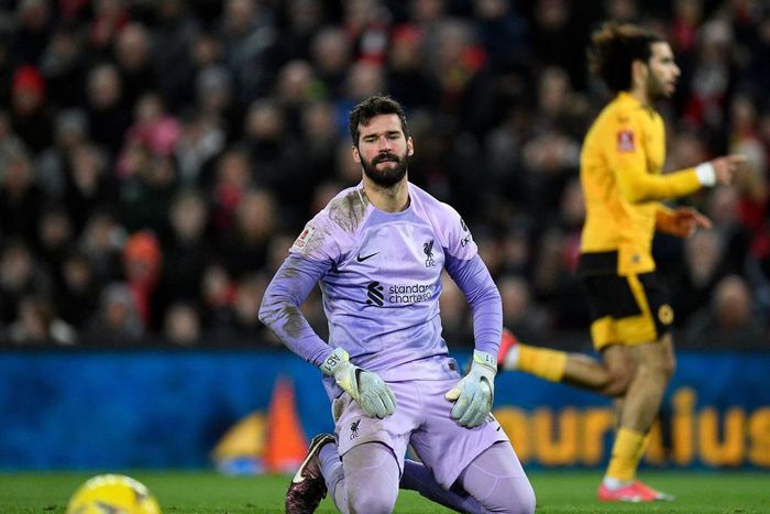 Liverpool goalkeeper Allison made an uncharacteristic error against Wolves